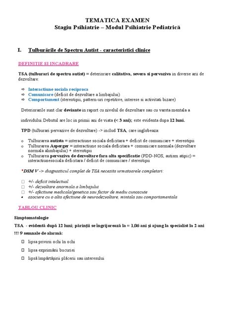 Fluxul de evaluare și tratament în psihiatria copilului