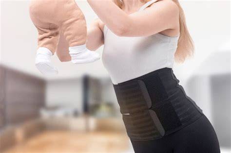 Centură postnatală Belly Bandit, exemplu de utilizare în perioada postpartum