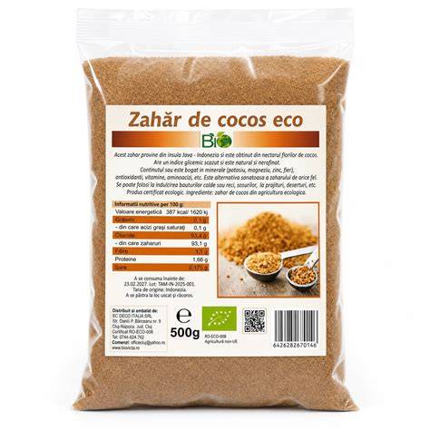 zahăr de cocos infographic