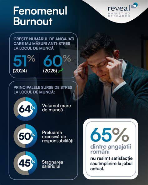 Diagramă: cauzele și efectele burnout-ului în era digitică
