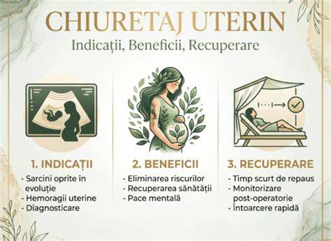 Infografic: tipuri de chiuretaj uterin și scopuri