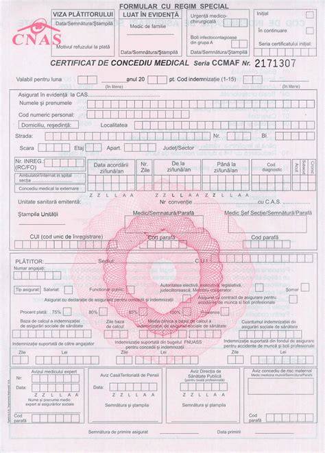Schema flux concediu medical CNAS