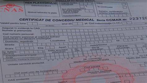 Infografie: drepturi concediu medical CNAS