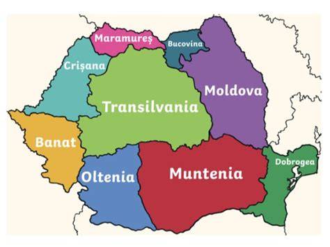 Infografic cu harta regiunii Muntenia și Pitești situat în Podișul Getic
