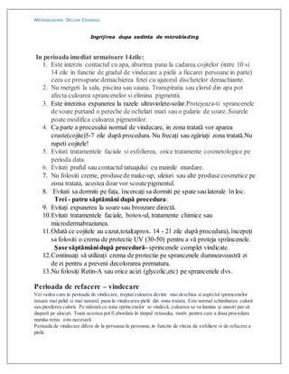 Diagramă a procesului de vindecare a plagii dupa cezariană