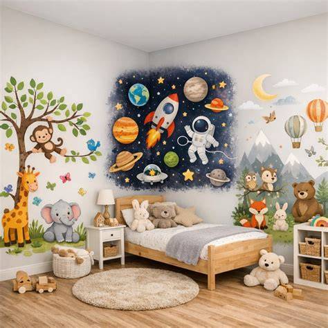 Karicatura decorativa pentru perete in camera copilului
