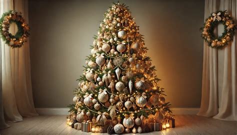 Brad de Crăciun împodobit cu luminițe și ornamente