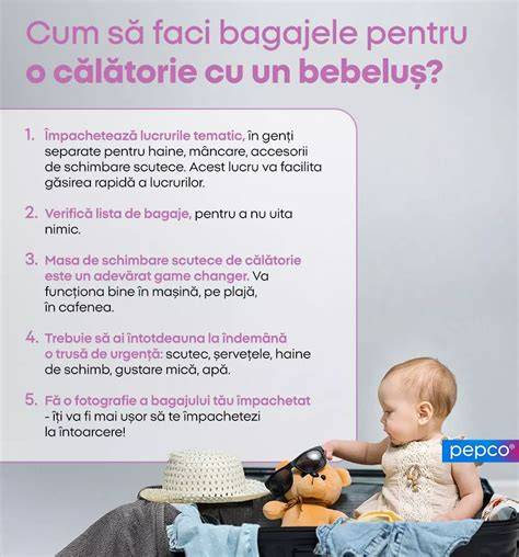 Infografic: Ghid de călătorie cu bebeluș pe aeroport