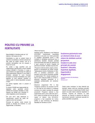 Statistici privind infertilitatea și fertilizarea in vitro