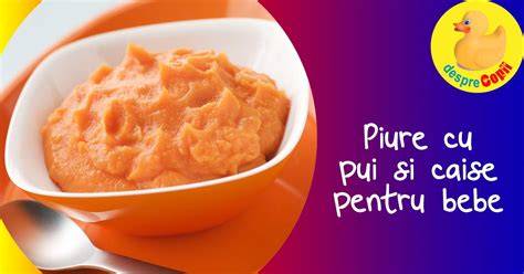 Piure de caise colorat, cu textură cremoasă