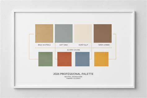 Infografic: palete de culoare neutre si accente naturale
