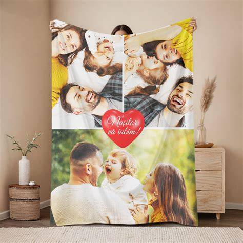 Patura personalizata cu fotografii
