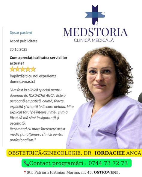 Imagine infografic cu fluxul serviciilor obstetrico-ginecologice in clinica Doamna Ghica
