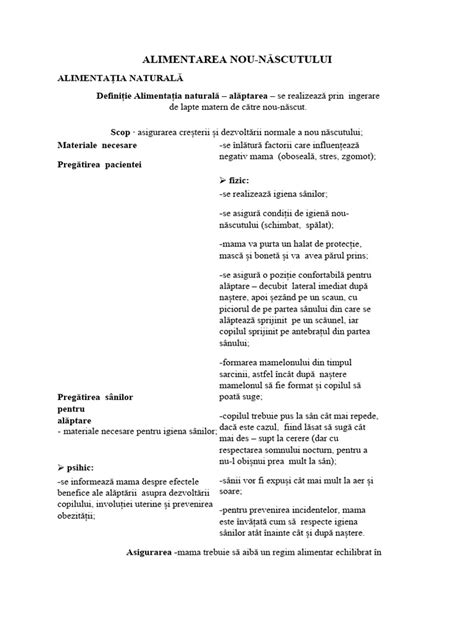 Alimentația naturală a nou-născutului