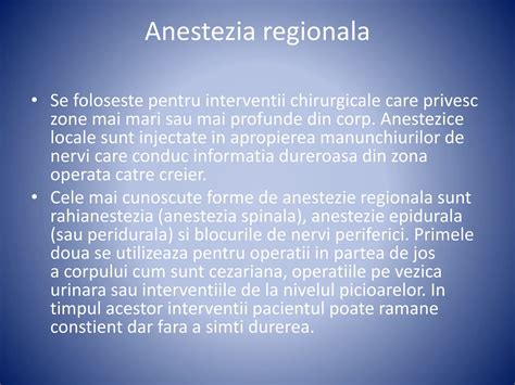 Anestezie locală: zone de aplicare