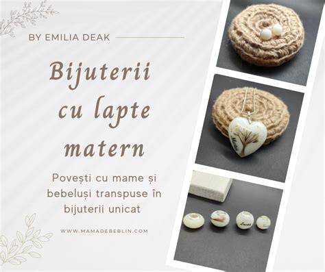 Portret de mamă cu bijuterii din lapte matern