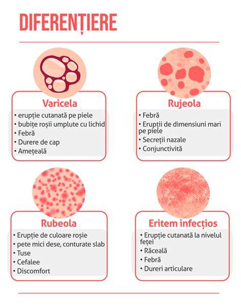 Diagramă: Cronologia simptomelor în bolile copilariei