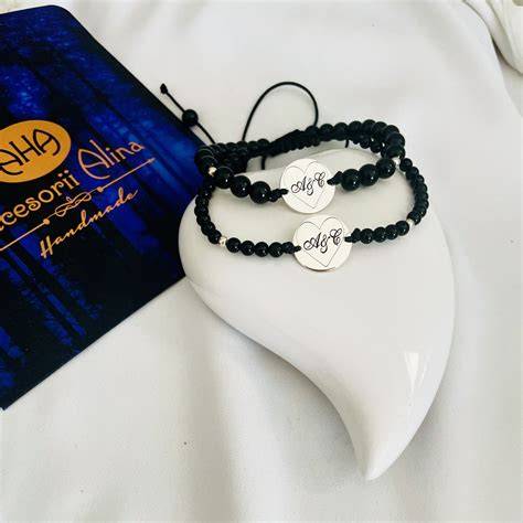 Imagine: Set brățări personalizate Life cu bănuț și inimă din Argint 925