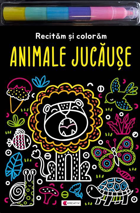 Imagine colorată cu personaje din Animale Jucause, ilustrări captivante