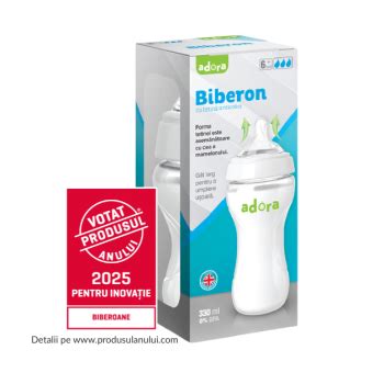 Gatul larg al biberonului Adora si tetina anticolici