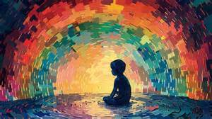 Copil care vorbește cu părinții