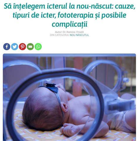 Ilustrație despre icter neonatal și semnele de alarmă