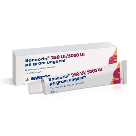 Imagine descriere: schemă a modului de acțiune al Baneocin și orice precauții de aplicare pe piele