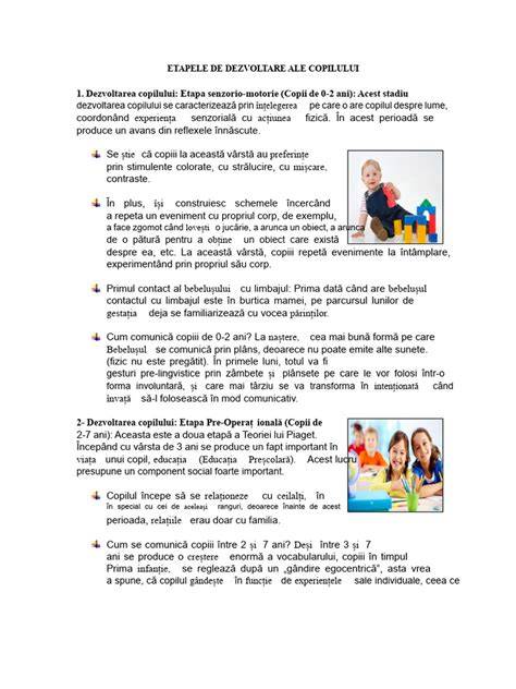 Infografic: etapele dezvoltării cognitive la 2 ani