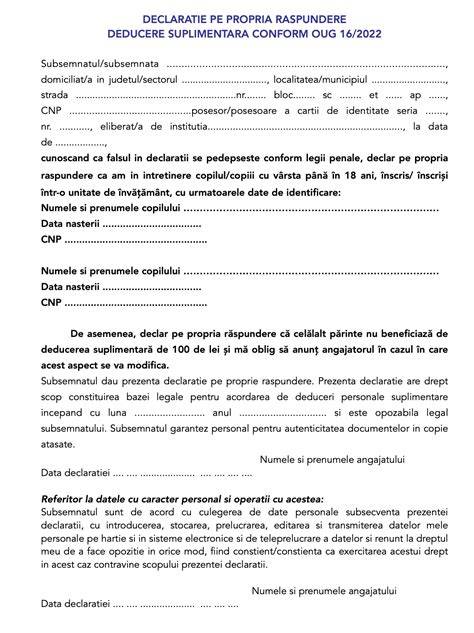 Model de documente necesare pentru internare si declararea copilului