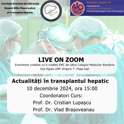 Echipa medicală realizând transplantul hepatic