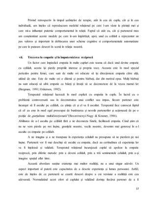 Diagramă: relația între dorința individuală și binele cuplului