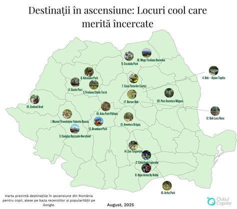 Harta cu destinații recomandate pentru călătorii în sarcină