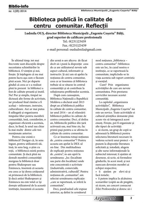 Infografic cu rolul bibliotecii publice în comunitate