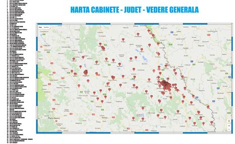 Harta locală a cabinetelor pediatrice din Timișoara