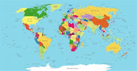 Harta lumii cu cele mai vorbite limbi străine