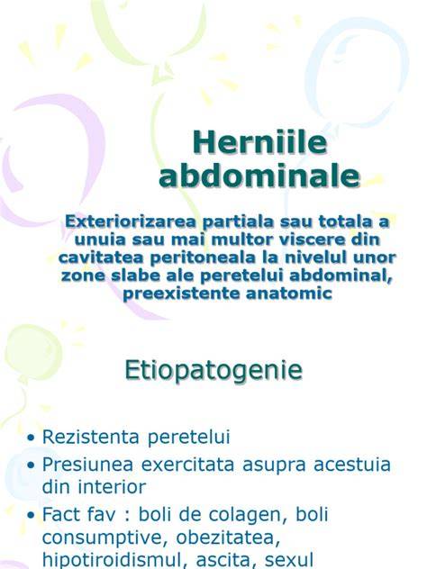 Herniile abdominale: diagrama cu tipuri și localizări