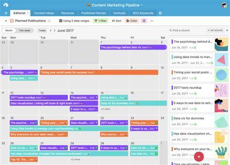 Airtable: vizualizări grid, calendar și template-uri