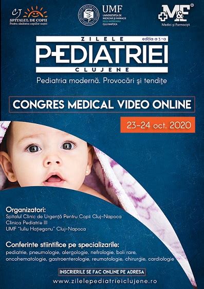 Infografic: Structura conferinței Zilele Pediatriei Clujene