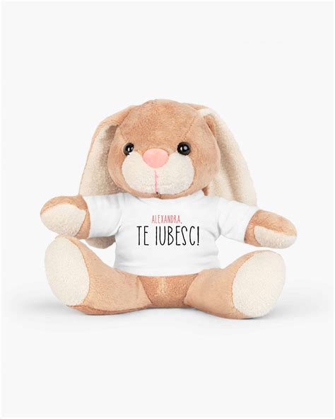 Jucărie de pluș personalizată cu nume și fotografie