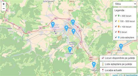Hartă a centrelor de fertilitate din București