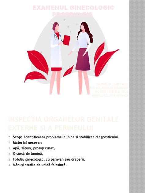 Schema examinării ginecologice