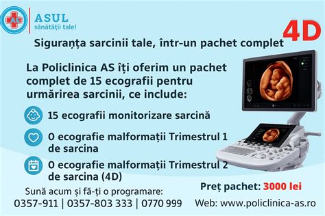 Infografic despre screening-ul prenatal, ecografii si monitorizare medicala during sarcină