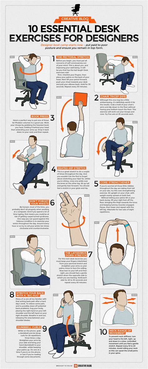 Infografic: 5 exercitii de birou pentru gravide
