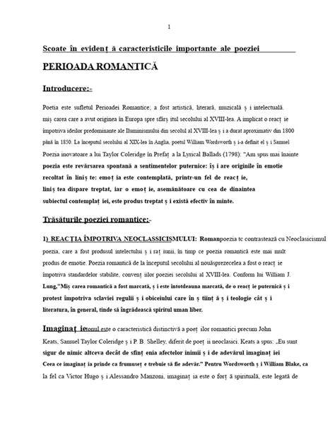 Infografic: Elemente de analiză a poeziei romantice românești (timpi, motive, simboluri)
