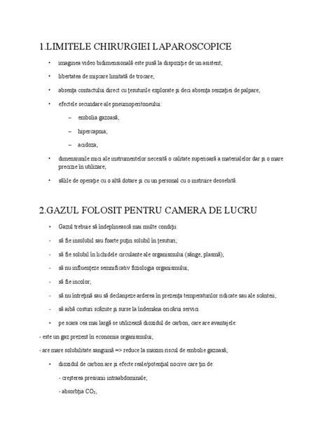 Timpi și etape ale laparoscopiei diagnostice