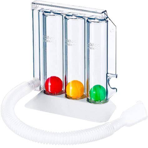 Figura 1: Spirometru de stimulare cu tuburi, gură și indicatori