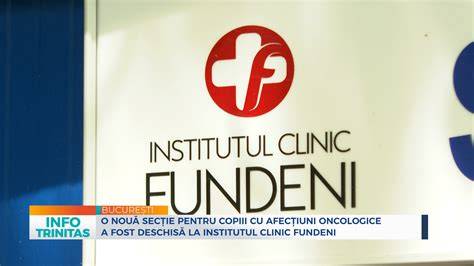 Harta cu principalele centre oncologice din Romania, inclusiv Institutul Clinic Fundeni