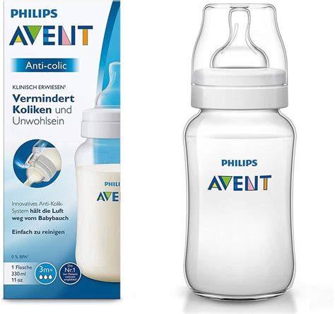 Infografic: diferentele dintre biberon Anti-colic si Natural Avent vs Tommee Tippee