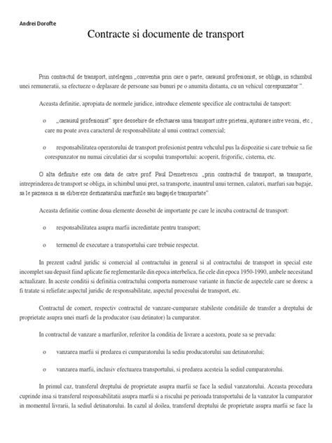 documente de transport