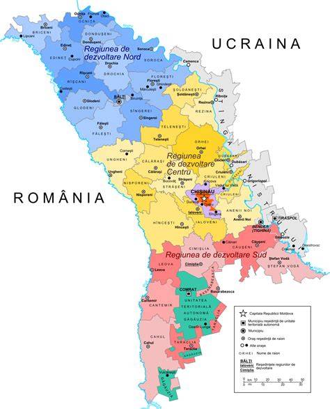 Hartă a Moldovei ilustrând zonele tradițiilor de nuntă